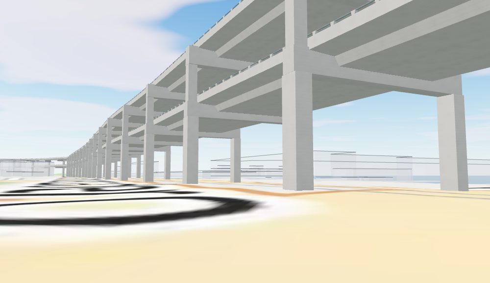 Render along the double deck from The Embarcadero at Clay Street